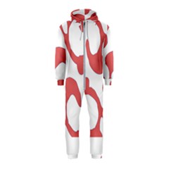 Abstract Pattern Red Swirl T- Shirt Abstract Pattern Red Swirl T- Shirt Hooded Jumpsuit (kids) by maxcute