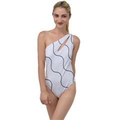 Abstract Pattern T- Shirt Abstract Pattern T- Shirt To One Side Swimsuit by maxcute
