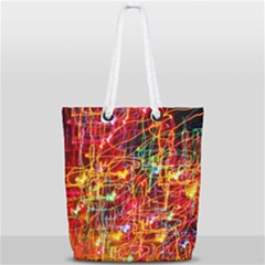 Design Art Pattern Full Print Rope Handle Tote (small) by artworkshop