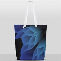 Abstract Blue Background Full Print Rope Handle Tote (small) by artworkshop