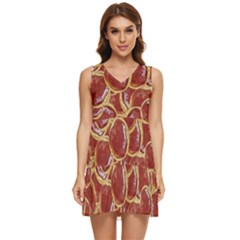 Cookies With Strawberry Jam Motif Pattern Tiered Sleeveless Mini Dress by dflcprintsclothing