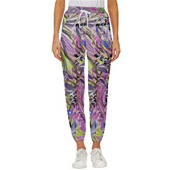 Abstract Intarsio Cropped Drawstring Pants by kaleidomarblingart
