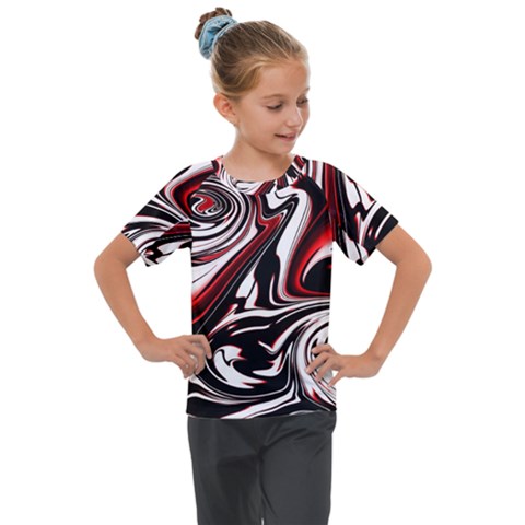 Modern Art Design Fantasy Surreal Kids  Mesh Piece Tee by Ravend