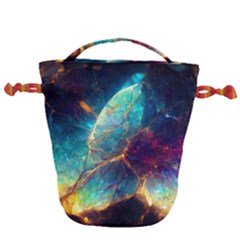 Abstract Galactic Wallpaper Drawstring Bucket Bag by Ravend