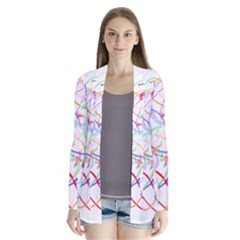 Abstract T- Shirt Abstract Art T- Shirt Drape Collar Cardigan by maxcute