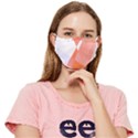 Abstract T- Shirt Peach Geometric Chess Colorful Pattern T- Shirt Fitted Cloth Face Mask (Adult) View1