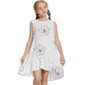 Black And White Pattern T- Shirt Black And White Pattern 11 Kids  Frill Swing Dress View1