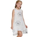 Black And White Pattern T- Shirt Black And White Pattern 11 Kids  Frill Swing Dress View3