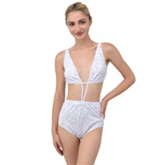 Black And White Pattern T- Shirt Black And White Pattern 14 Tied Up Two Piece Swimsuit by maxcute