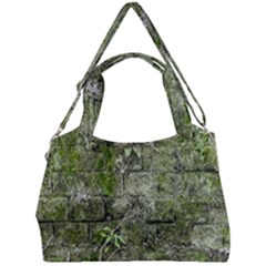 Old Stone Exterior Wall With Moss Double Compartment Shoulder Bag by dflcprintsclothing