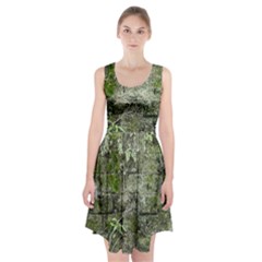 Old Stone Exterior Wall With Moss Racerback Midi Dress by dflcprintsclothing