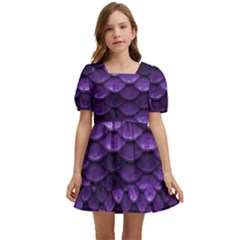 Purple Scales! Kids  Short Sleeve Dolly Dress by fructosebat