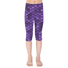 Purple Scales! Kids  Capri Leggings  by fructosebat