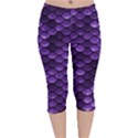 Purple Scales! Velvet Capri Leggings  View1