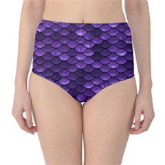 Purple Scales! Classic High-waist Bikini Bottoms by fructosebat