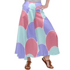 Fish Scale Pattern T- Shirtvery Peri Fish Scale Pattern T- Shirt Satin Palazzo Pants by maxcute