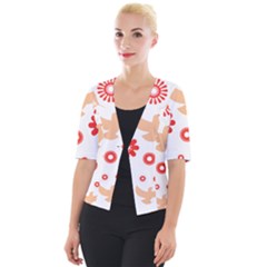 Floral T- Shirt Bloom I I T- Shirt Cropped Button Cardigan by maxcute