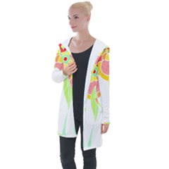 Flowers Art T- Shirtflower T- Shirt (2) Longline Hooded Cardigan by maxcute