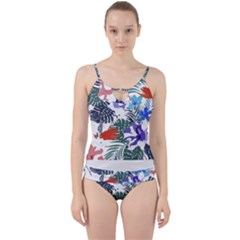 Hawaii T- Shirt Hawaii Flourish Pattern T- Shirt Cut Out Top Tankini Set by maxcute