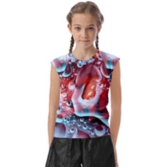 Abstract Art Texture Bubbles Kids  Raglan Cap Sleeve Tee by Ravend