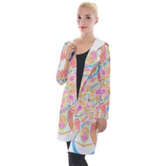 Mandala T- Shirt Tailed Mandala T- Shirt Hooded Pocket Cardigan by maxcute