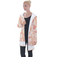 Pattern T- Shirt Autumn Peach Art Nouveau Pattern T- Shirt Longline Hooded Cardigan by maxcute