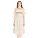 Pattern T- Shirt Circular Ring Patterns T- Shirt Shoulder Tie Bardot Midi Dress View1