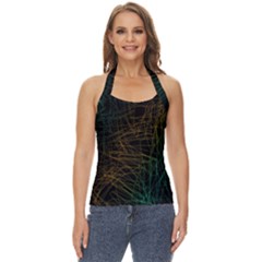 Background Pattern Texture Design Basic Halter Top by Jancukart