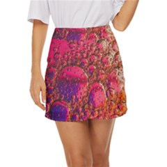 Colorful Bubbles Abstract Art Mini Front Wrap Skirt by Jancukart