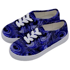 Purple Peacock Feather Kids  Classic Low Top Sneakers by Jancukart