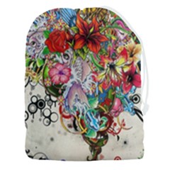 Romantic Cotton Pattern Wallpaper Texture Design Art Drawstring Pouch (3xl) by Jancukart