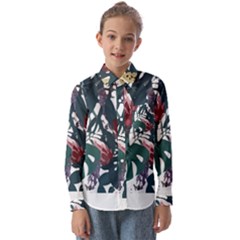 Tropical T- Shirt Tropical Magnificent Tiger T- Shirt Kids  Long Sleeve Shirt by maxcute