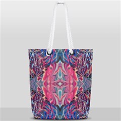 Abstract Arabesque Full Print Rope Handle Tote (small) by kaleidomarblingart