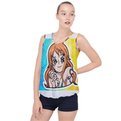 Nami Lovers Money Bubble Hem Chiffon Tank Top by designmarketalsprey31