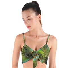 Digitalart  Waves Woven Tie Front Bralet by Sparkle
