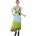 Mother And Daughter Yoga Art Celebrating Motherhood And Bond Between Mom And Daughter. Tie Back Maxi Dress View1