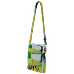 Mother And Daughter Yoga Art Celebrating Motherhood And Bond Between Mom And Daughter  Multi Function Travel Bag by SymmekaDesign