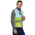 Mother And Daughter Yoga Art Celebrating Motherhood And Bond Between Mom And Daughter. Men s Short Button Up Puffer Vest	 View2