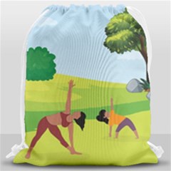 Large Drawstring Bag (large) by SymmekaDesign