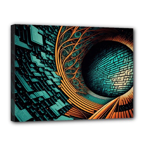 Big Data Abstract Abstract Background Backgrounds Canvas 16  X 12  (stretched) by Pakemis