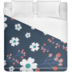 Floral Digital Background Duvet Cover (king Size) by Ravend