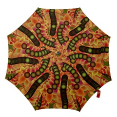 Abstract Background Digital Green Hook Handle Umbrellas (large) by Ravend