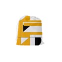 Design Pattern Yellow Background Art Drawstring Pouch (Small) View2
