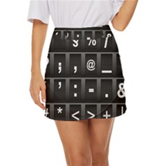 Timeline Character Symbols Alphabet Literacy Read Mini Front Wrap Skirt by Jancukart