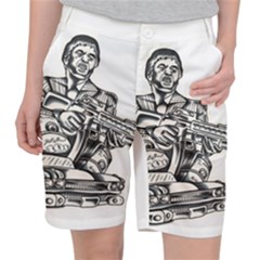 Scarface Movie Traditional Tattoo Pocket Shorts by tradlinestyle