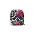 Gothic Floral Skeletons Drawstring Pouch (Small) View2