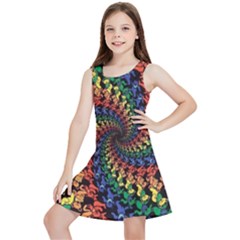 Deadhead Bears Band  Colorsdead Head Grateful Dead Pattern Kids  Lightweight Sleeveless Dress by Sapixe