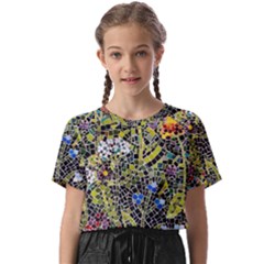 Mosaic Background Pattern Texture Kids  Basic Tee by Ravend