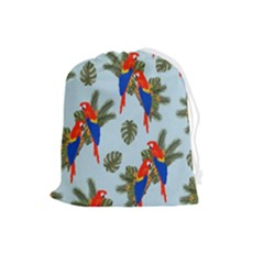 Birds Animals Nature Background Drawstring Pouch (large) by Ravend
