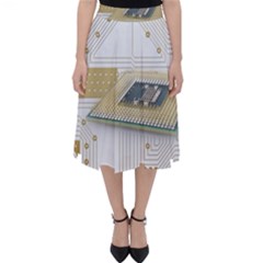 Technics Design Element Set Pattern Graphic Symbol Classic Midi Skirt by danenraven